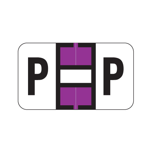 Jeter 7100 "P" Labels 15/16" X 1-5/8" Laminated-  Pack of 225