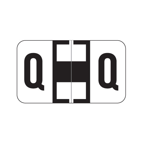 Jeter 7200 Alpha "Q" Labels 15/16" X 1-5/8" Laminated- Roll of 500