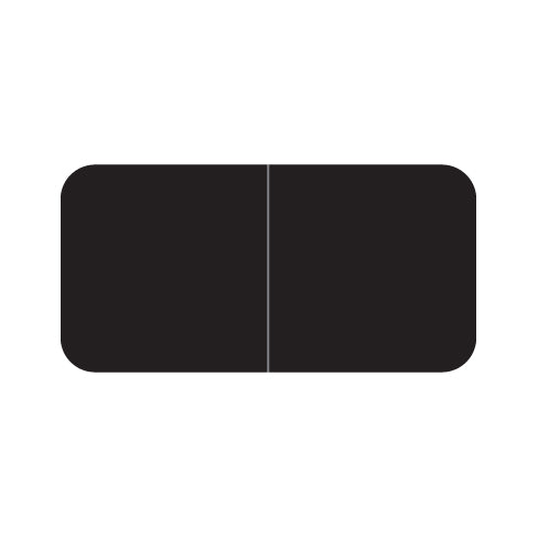 Jeter Solid Black Labels 3/4" X 1-1/2" Laminated- Roll of 500