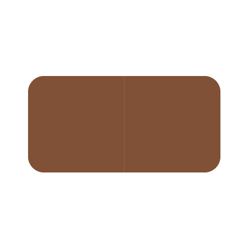 Jeter Solid Brown Labels 3/4" X 1-1/2" Laminated- Roll of 500