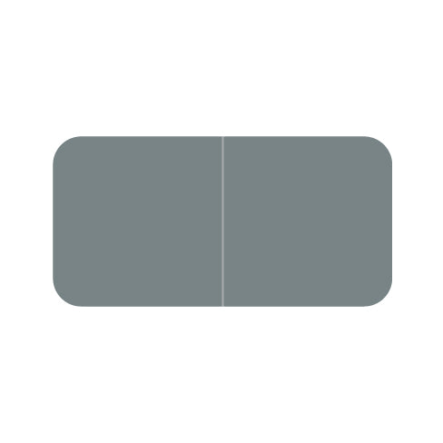 Jeter Solid Gray Labels 3/4" X 1-1/2" Laminated- Roll of 500