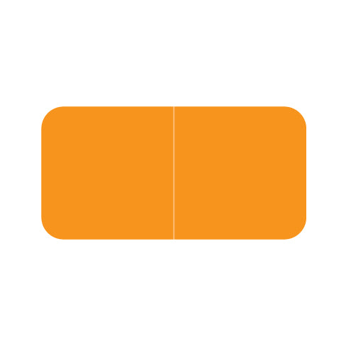 Jeter Solid Orange Labels 3/4" X 1-1/2" Laminated- Roll of 500