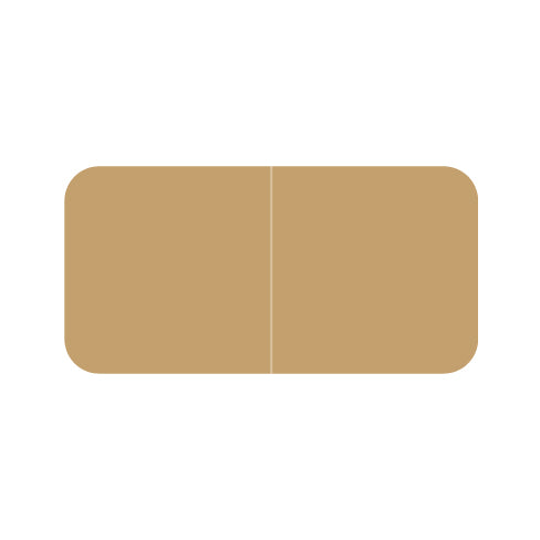 Jeter Solid Tan Labels 3/4" X 1-1/2" Laminated- Roll of 500