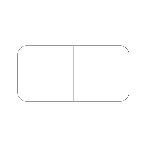 Jeter Solid White Labels 3/4" X 1-1/2" Laminated- Roll of 500