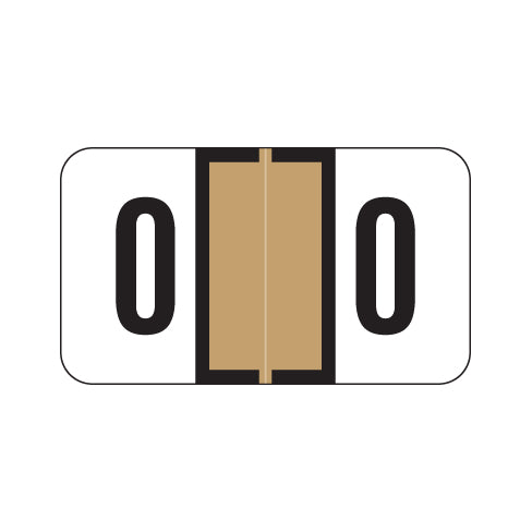 Jeter 7300 "0" Labels 15/16" X 1-5/8" Laminated- Roll of 500