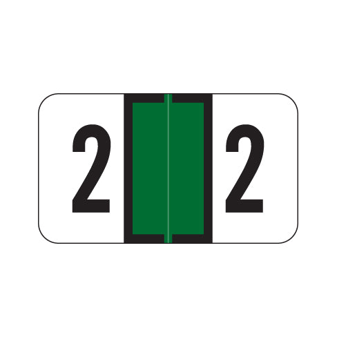 Jeter 7300 "2" Labels 15/16" X 1-5/8" Laminated- Roll of 500