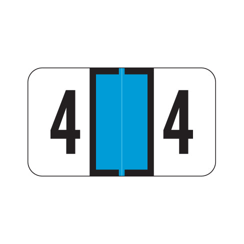 Jeter 7300 "4" Labels 15/16" X 1-5/8" Laminated- Roll of 500