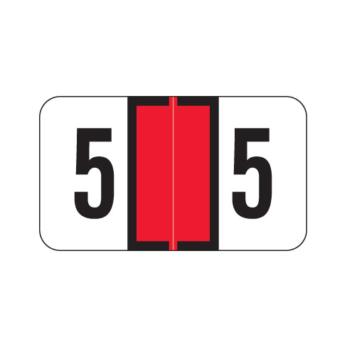 Jeter 7300 "5" Labels 15/16" X 1-5/8" Laminated- Roll of 500