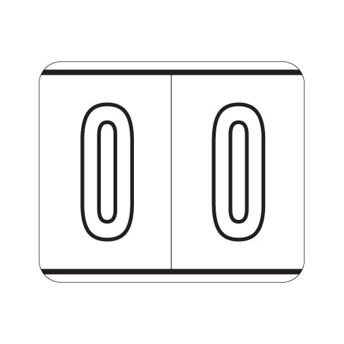 Kardex PSF-138 "0" Labels 1-1/4" X 1-1/2" Laminated- Roll of 500