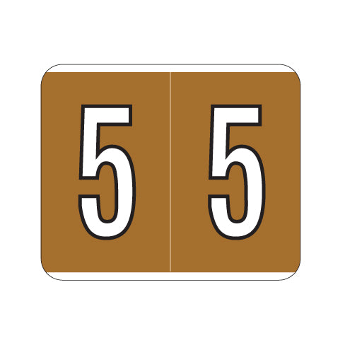Kardex PSF-138 "5" Labels 1-1/4" X 1-1/2" Laminated- Roll of 500