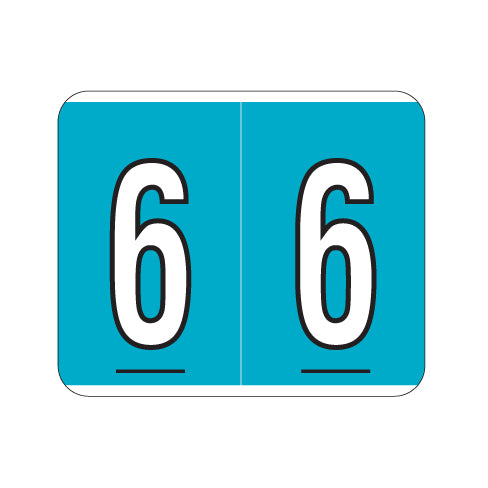 Kardex PSF-138 "6" Labels 1-1/4" X 1-1/2" Laminated- Roll of 500