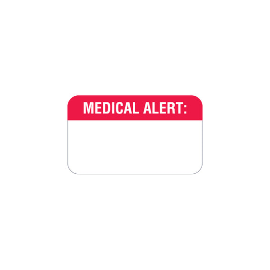 MAP1600 MEDICAL ALERT- Red/White, 1-1/2" X 7/8"- Roll of 250