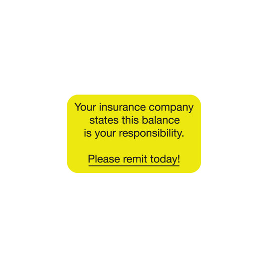 MAP2080 YOUR INSURANCE- Fluorescent Chartreuse 1-1/2" X 7/8"-Roll of 250