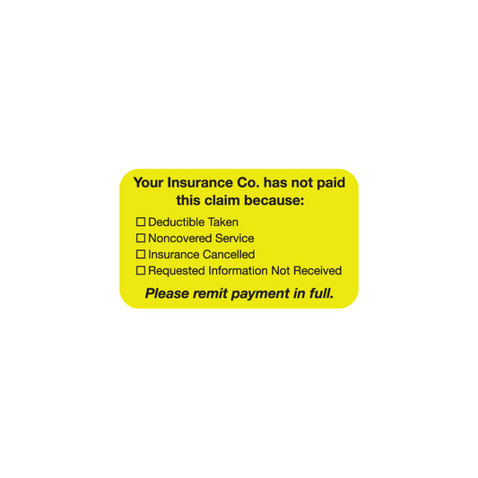 MAP2120 YOUR INSURANCE- Fluorescent Chartreuse 1-1/2" X 7/8"-Roll of 250
