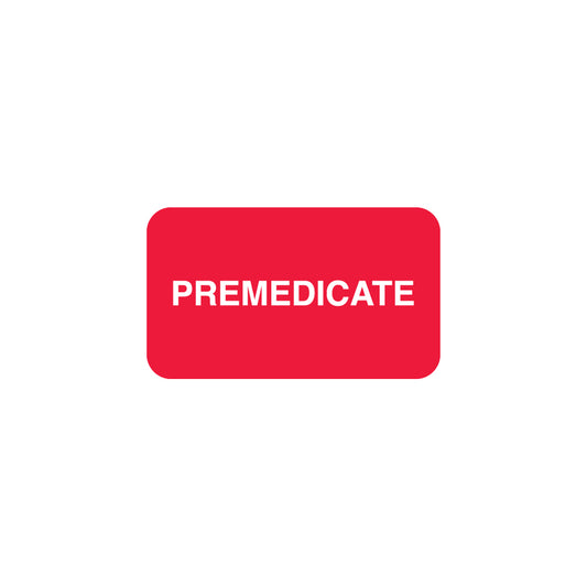 MAP2490 PREMEDICATE- Red 1-1/2" X 7/8" (Roll of 250)