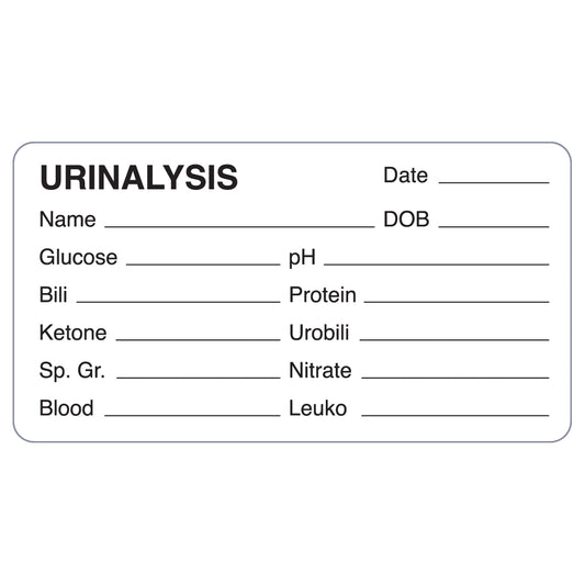 MAP3510 URINALYSIS- White  3-1/4" X 1-3/4" (Roll of 250)