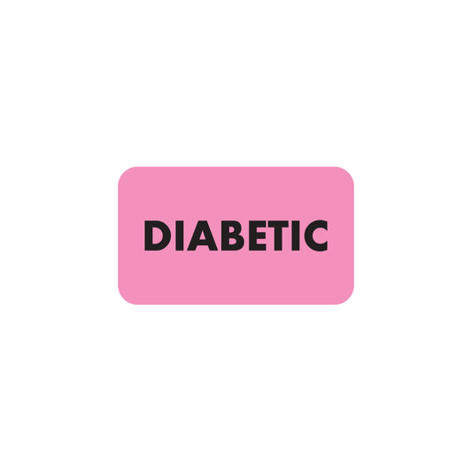 MAP3530 DIABETIC- Fluorescent Pink 1-1/2" X 7/8" (Roll of 250)
