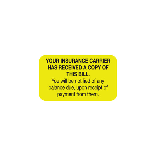 MAP5520 YOUR INSURANCE- Fluorescent Chartreuse 1-1/2" X 7/8"-Roll of 250