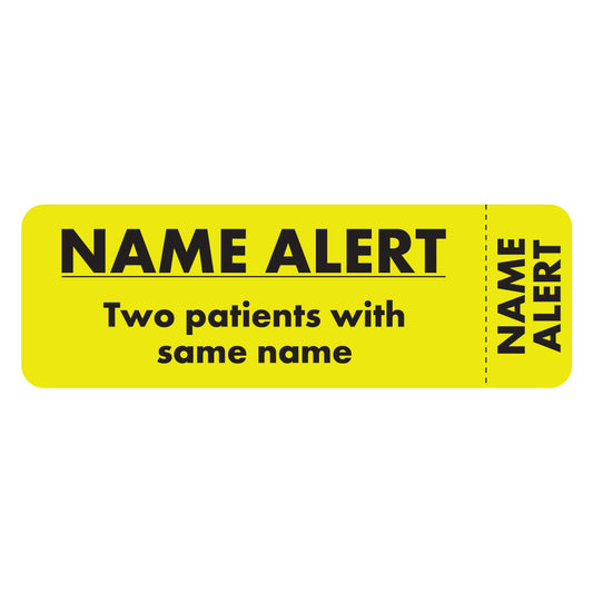 MAP6470 NAME ALERT- Fl Chartreuse, 3" X 1" (Roll of 250)