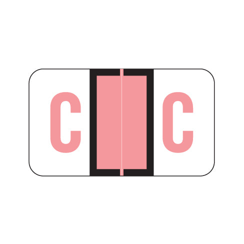 POS Alpha "C" Labels, Laminated Stock, 15/16" X 1-5/8" - Roll of 500