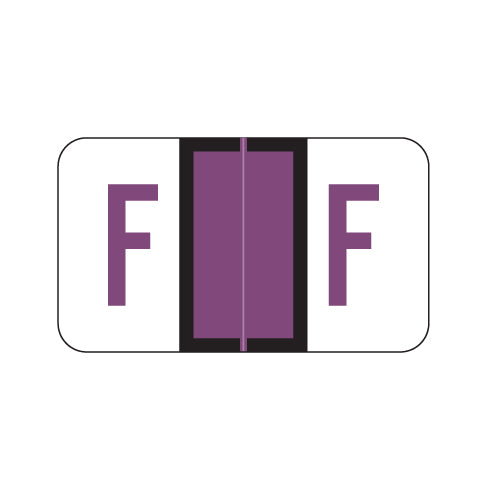 POS Alpha "F" Labels, Laminated Stock, 15/16" X 1-5/8" - Roll of 500