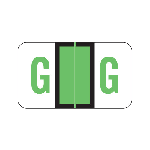POS Alpha "G" Labels, Laminated Stock, 15/16" X 1-5/8" - Roll of 500