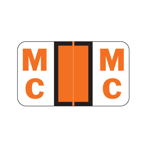 POS Alpha "Mc" Labels, Laminated Stock, 15/16" X 1-5/8" - Roll of 500