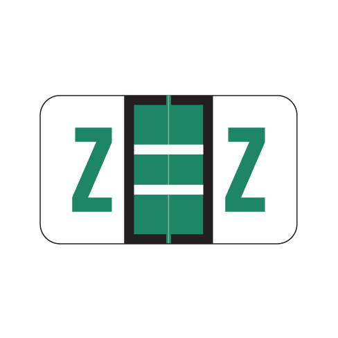 POS Alpha "Z" Labels, Laminated Stock, 15/16" X 1-5/8" - Roll of 500