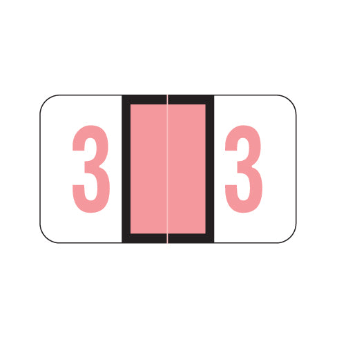 POS 3500 "3" Labels 15/16" X 1-5/8" Laminated- Roll of 500
