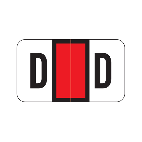 POS 2000 "D" Labels 15/16" X 1-5/8" Laminated- Ring Binder Pack of 240