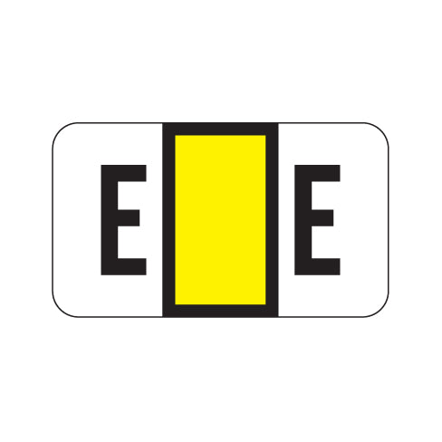 POS 2000 "E" Labels 15/16" X 1-5/8" Laminated- Ring Binder Pack of 240