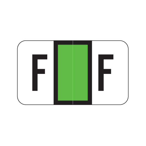 POS 2000 "F" Labels 15/16" X 1-5/8" Laminated- Ring Binder Pack of 240