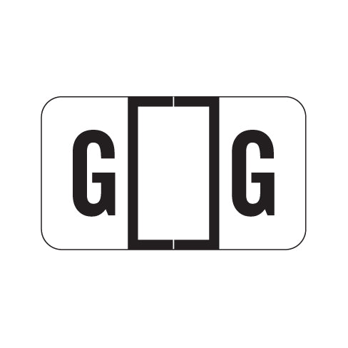 POS 2000 "G" Labels 15/16" X 1-5/8" Laminated- Ring Binder Pack of 240