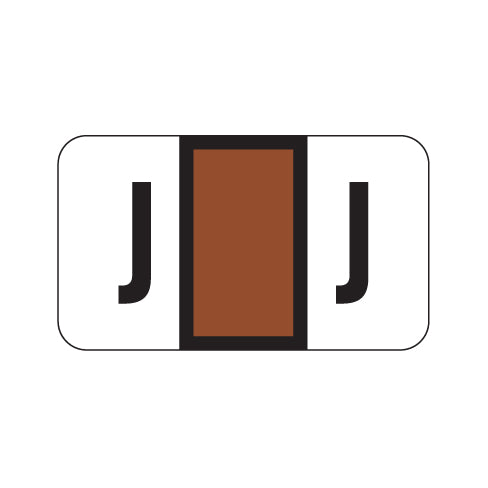 POS 2000 "J" Labels 15/16" X 1-5/8" Laminated- Ring Binder Pack of 240