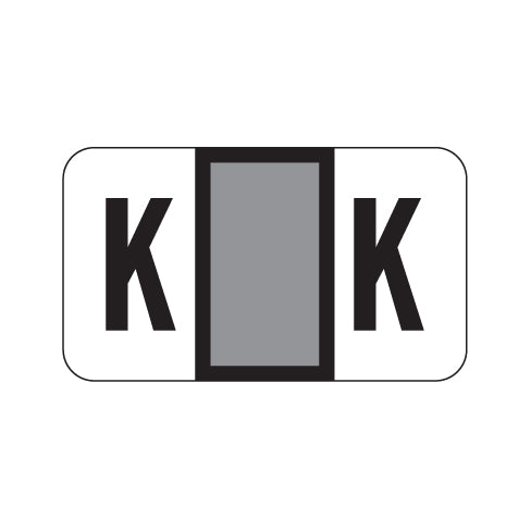 POS 2000 "K" Labels 15/16" X 1-5/8" Laminated- Ring Binder Pack of 240