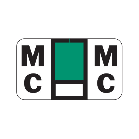 POS 2000 "MC" Labels 15/16" X 1-5/8" Laminated- Ring Binder Pack of 240