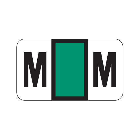 POS 2000 "M" Labels 15/16" X 1-5/8" Laminated- Ring Binder Pack of 240