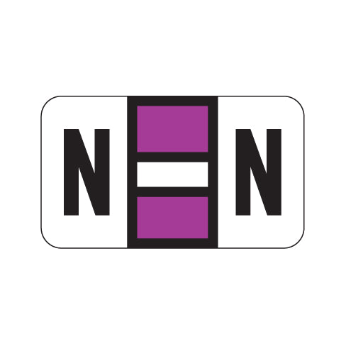 POS 2000 "N" Labels 15/16" X 1-5/8" Laminated- Ring Binder Pack of 240