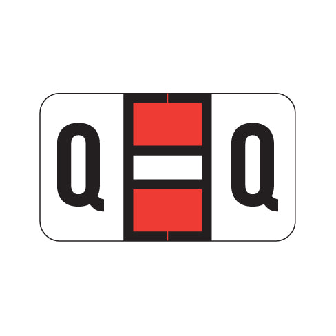 POS 2000 "Q" Labels 15/16" X 1-5/8" Laminated- Ring Binder Pack of 240