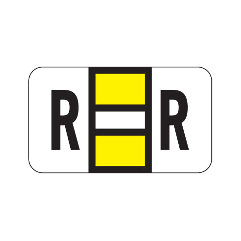 POS 2000 "R" Labels 15/16" X 1-5/8" Laminated- Ring Binder Pack of 240