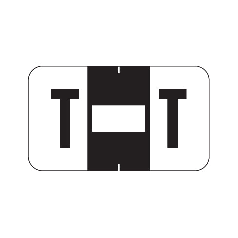 POS 2000 "T" Labels 15/16" X 1-5/8" Laminated- Ring Binder Pack of 240
