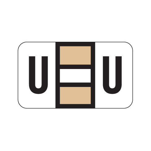 POS 2000 "U" Labels 15/16" X 1-5/8" Laminated- Ring Binder Pack of 240