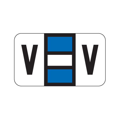 POS 2000 "V" Labels 15/16" X 1-5/8" Laminated- Ring Binder Pack of 240