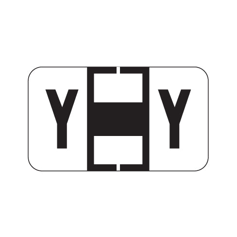 POS 2000 "Y" Labels 15/16" X 1-5/8" Laminated- Ring Binder Pack of 240