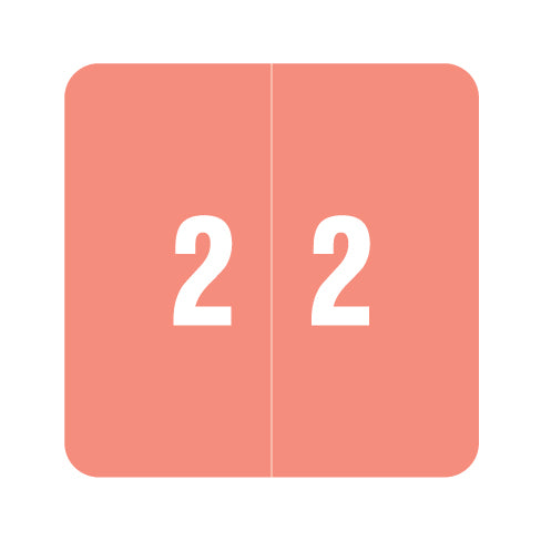 Smead DCC "2" Labels 1-1/2" X 1-1/2" Laminated- Roll of 250