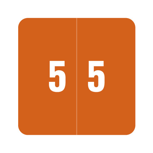 Smead DCC "5" Labels 1-1/2" X 1-1/2" Laminated- Roll of 250