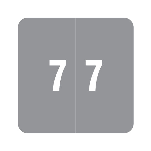 Smead DCC "7" Labels 1-1/2" X 1-1/2" Laminated- Roll of 250