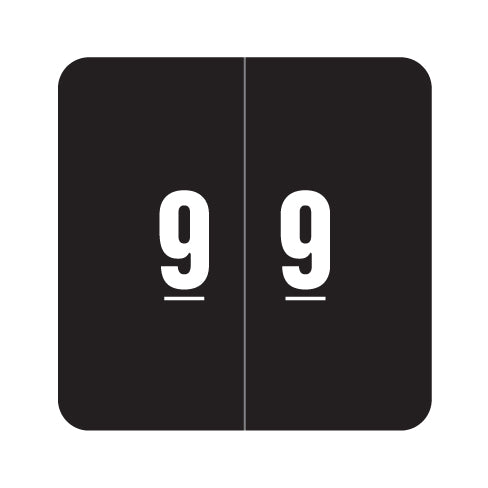 Smead DCC "9" Labels 1-1/2" X 1-1/2" Laminated- Roll of 250