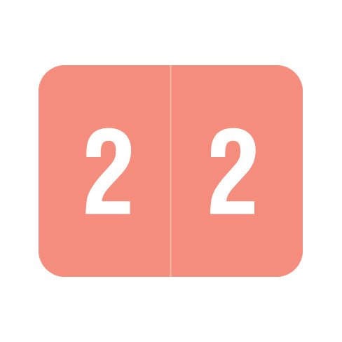 Smead DCCRN "2" Labels 1" X 1-1/4" Laminated- Roll of 500