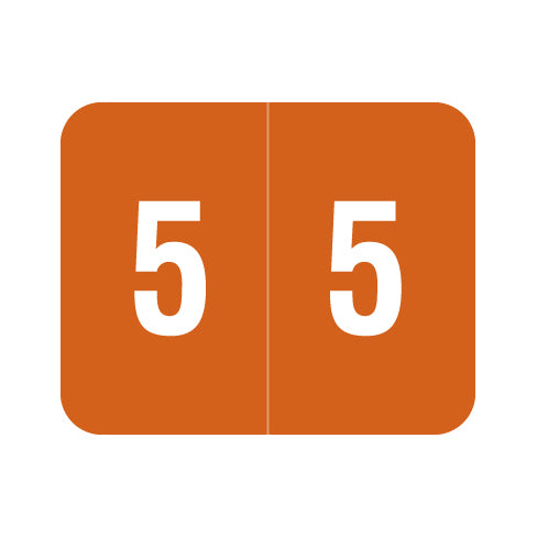 Smead DCCRN "5" Labels 1" X 1-1/4" Laminated- Roll of 500